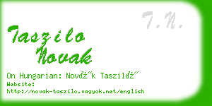 taszilo novak business card